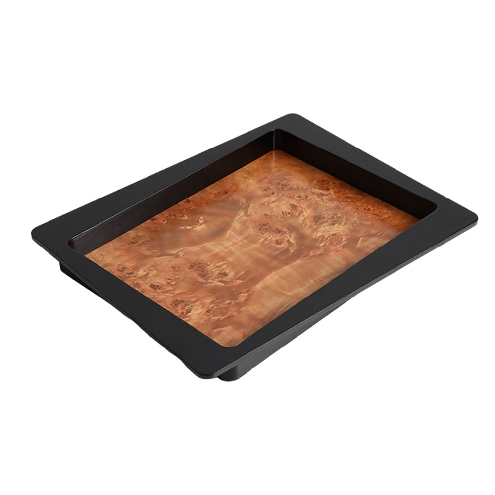 Black MDF Tray with Burled Detail - Rectangle FC-MC24010B