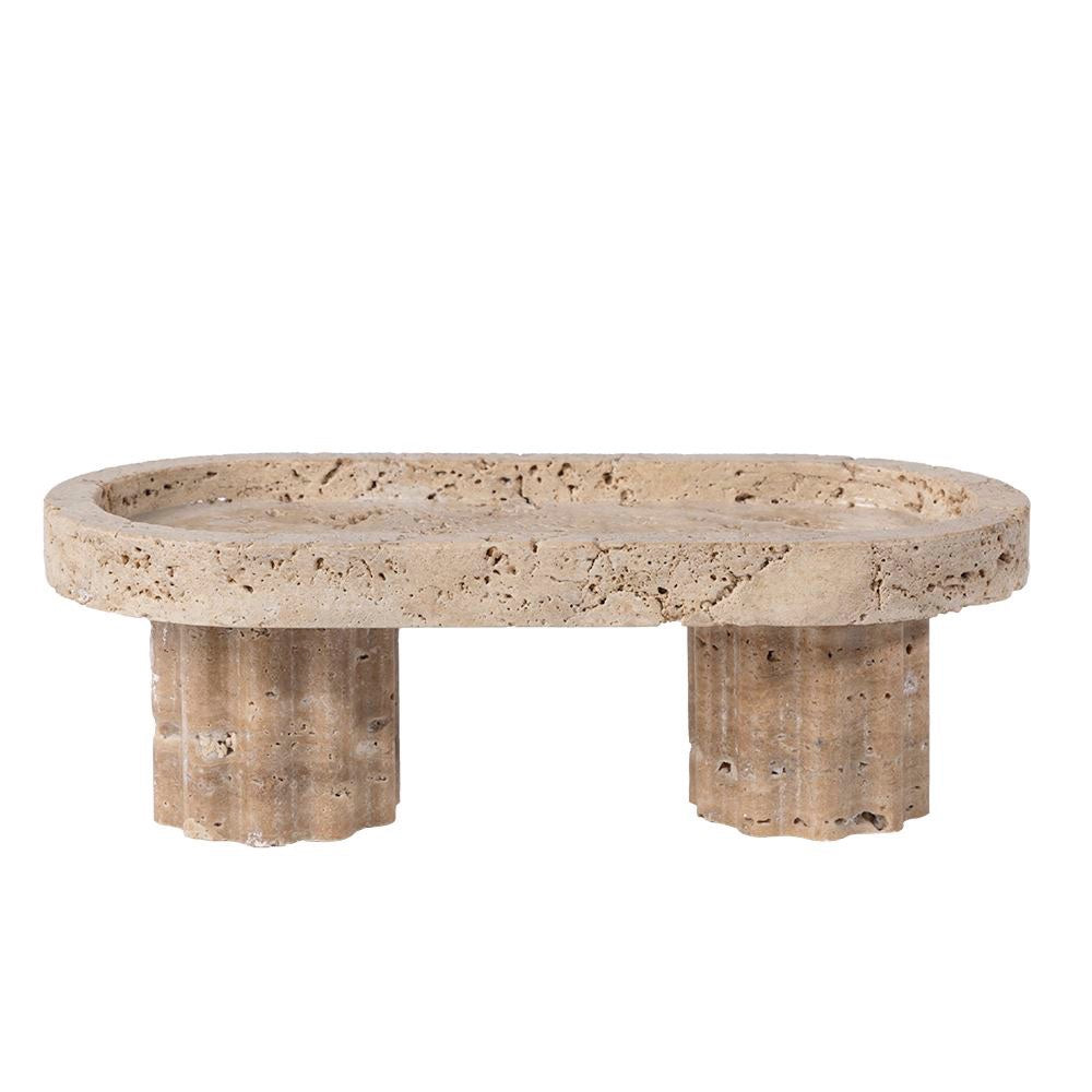 Stone Tray with Fluted Legs MLXX9188