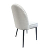 Keane Dining Chair - White Boucle with Black Legs STS-DC205-BLK