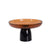Black & Amber Glass Pedestal Bowl WTWC065