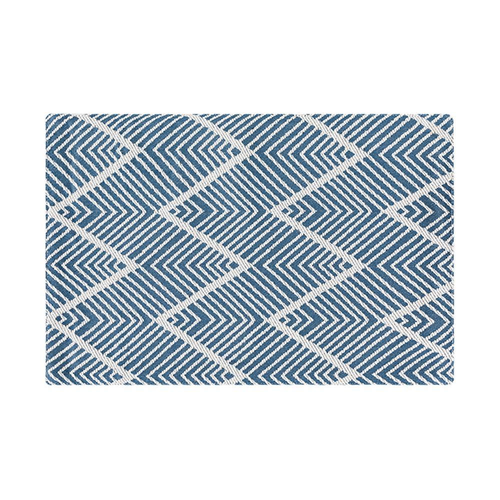 Blue & White Geometric Pattern Placemat CQ000052-B