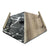 Hexagonal Black Marble, Wood & Metal Tray with Handles FB-T1915