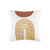 Ivory, Brown & Tan Embroidered Cushion with Arch Design MND255