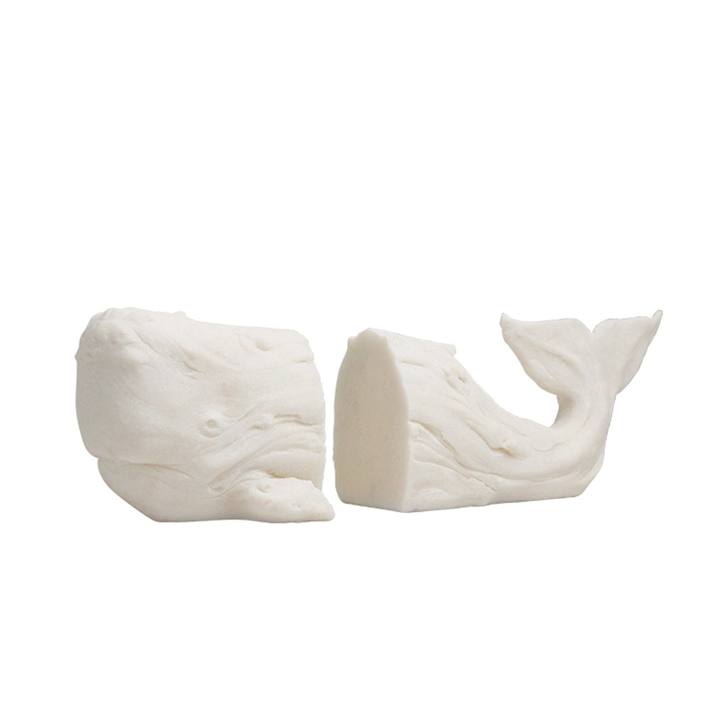 White Resin Whale Bookends (Set of 2) FC-SZ23035