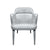 Massimo Dining Chair with Arms - Ivory STS-DC206-GRY