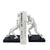 White Resin Figurative Bookends - Set of 2 W8000-1022/1023-W