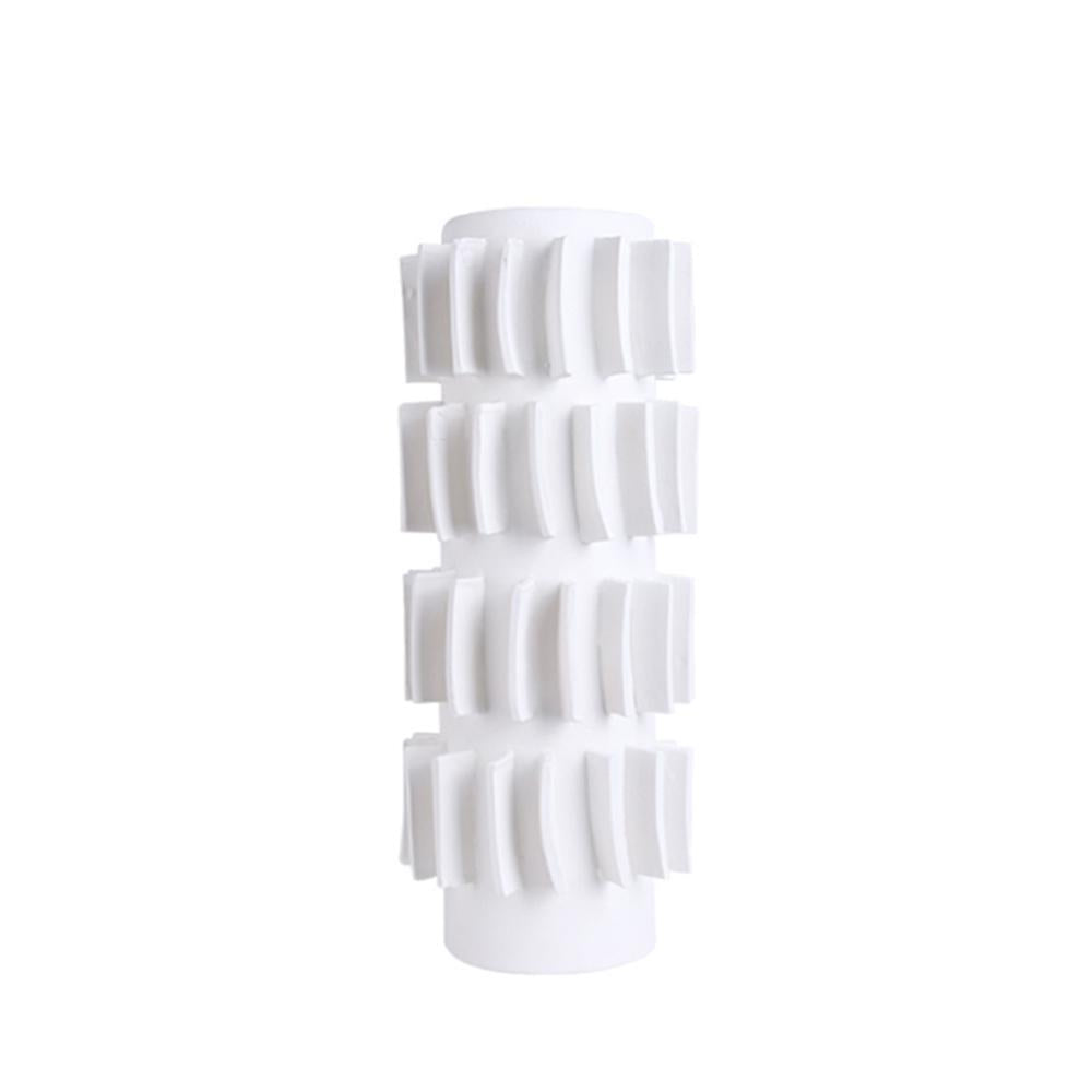 White Dimensional Cylindrical Ceramic Vase - Small FA-D21042B