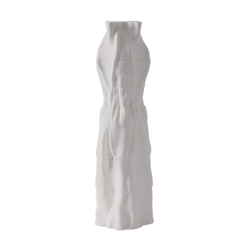 OffWhite Ceramic Organic Shaped Vase 3D102583W06
