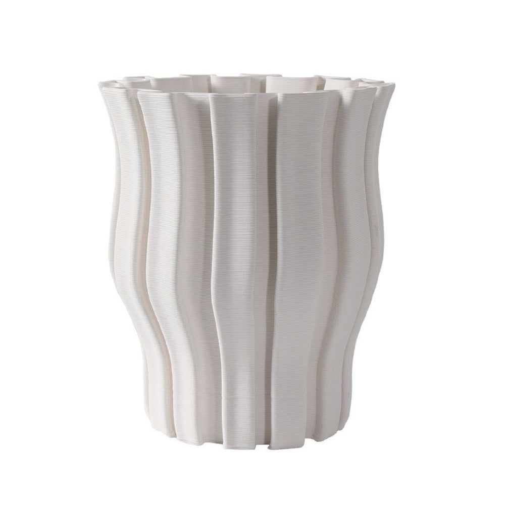 OffWhite Ceramic Organic Shaped Vase 3D102594W06