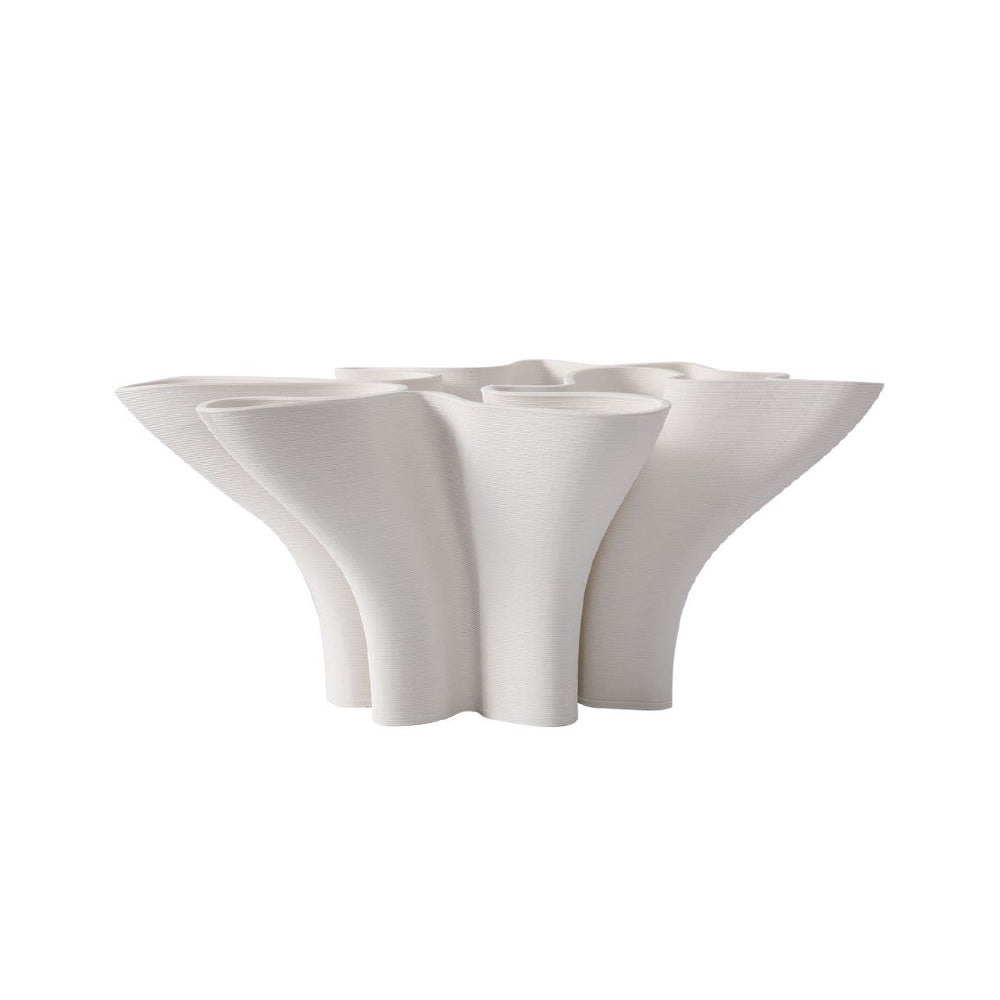 OffWhite Ceramic Organic Shaped Vase 3D102609W06