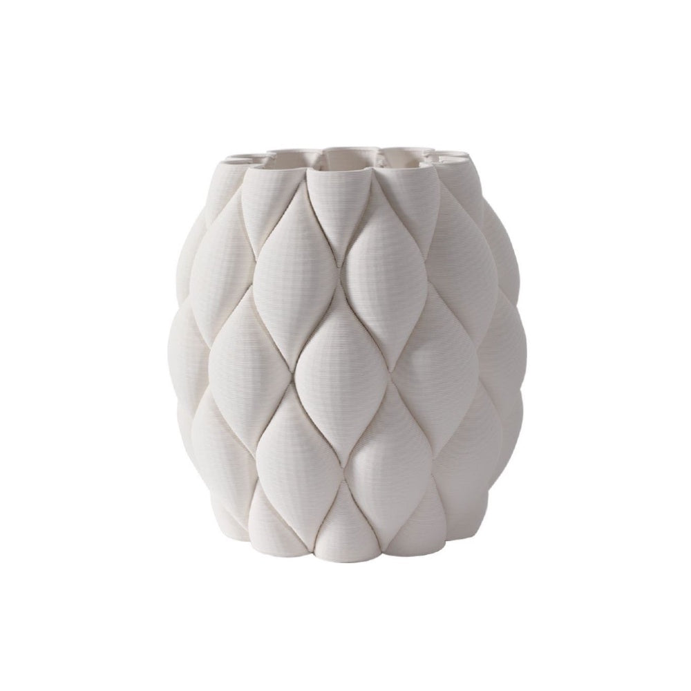 OffWhite Ceramic Textured Vase - Large 3D102613W06