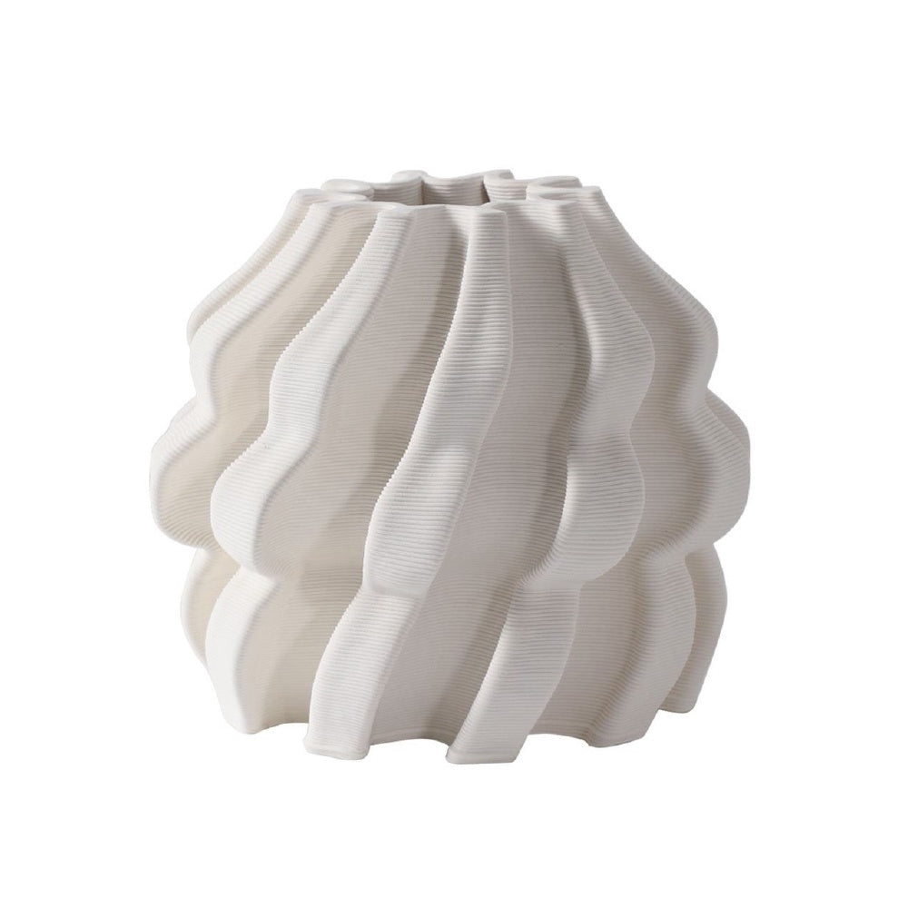 OffWhite Ceramic Organic Shaped Vase - Large 3D102614W05