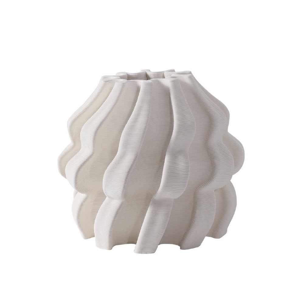 OffWhite Ceramic Organic Shaped Vase - Small 3D102614W06