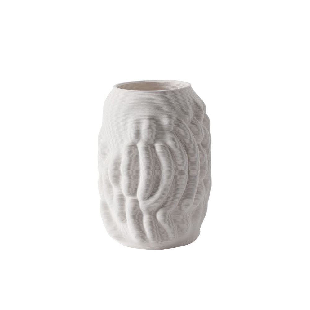 OffWhite Ceramic Organic Shaped Vase 3D102615W07