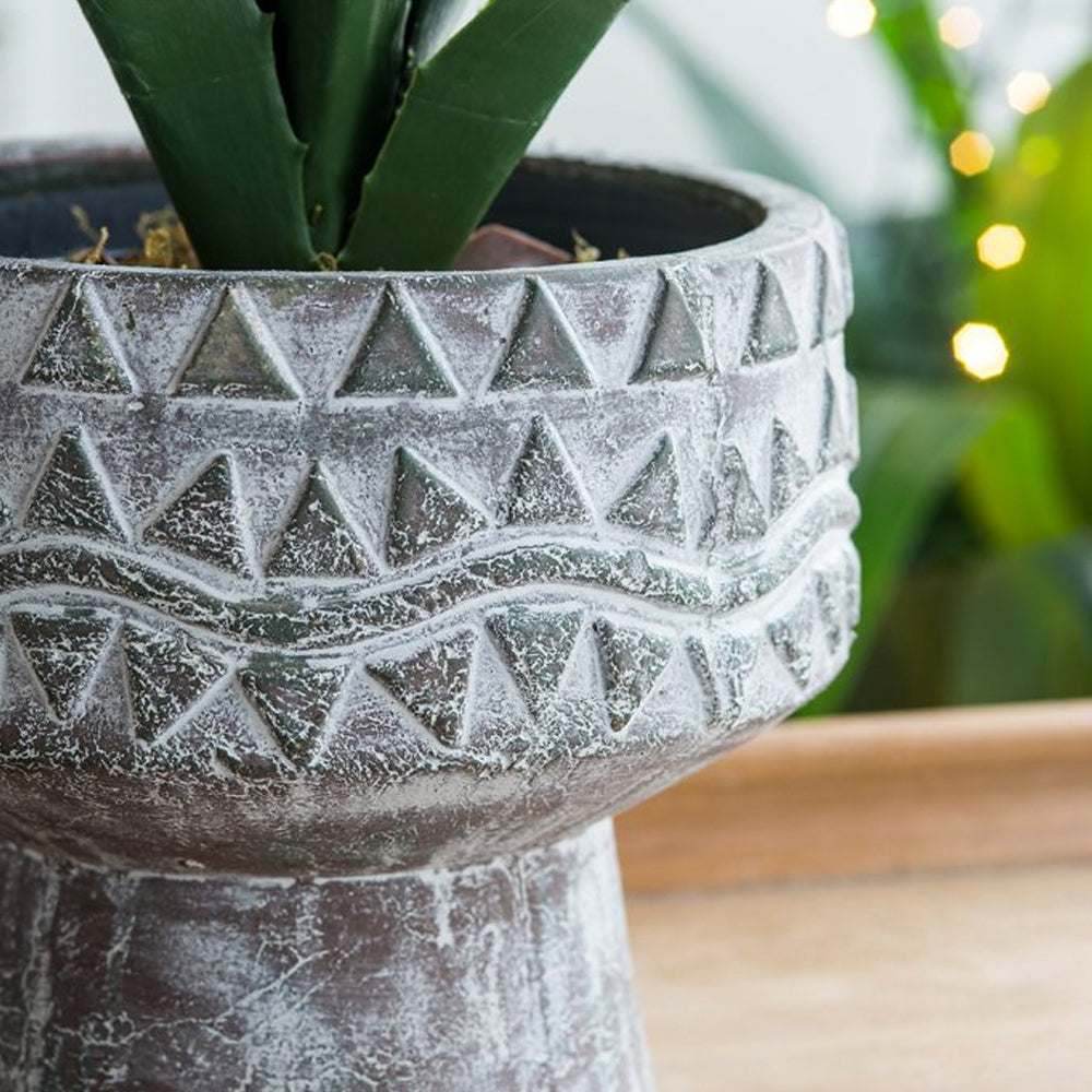 Distressed Terracotta Planter with Pedestal 460174