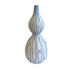 White & Blue Ceramic Vase - Medium 601528