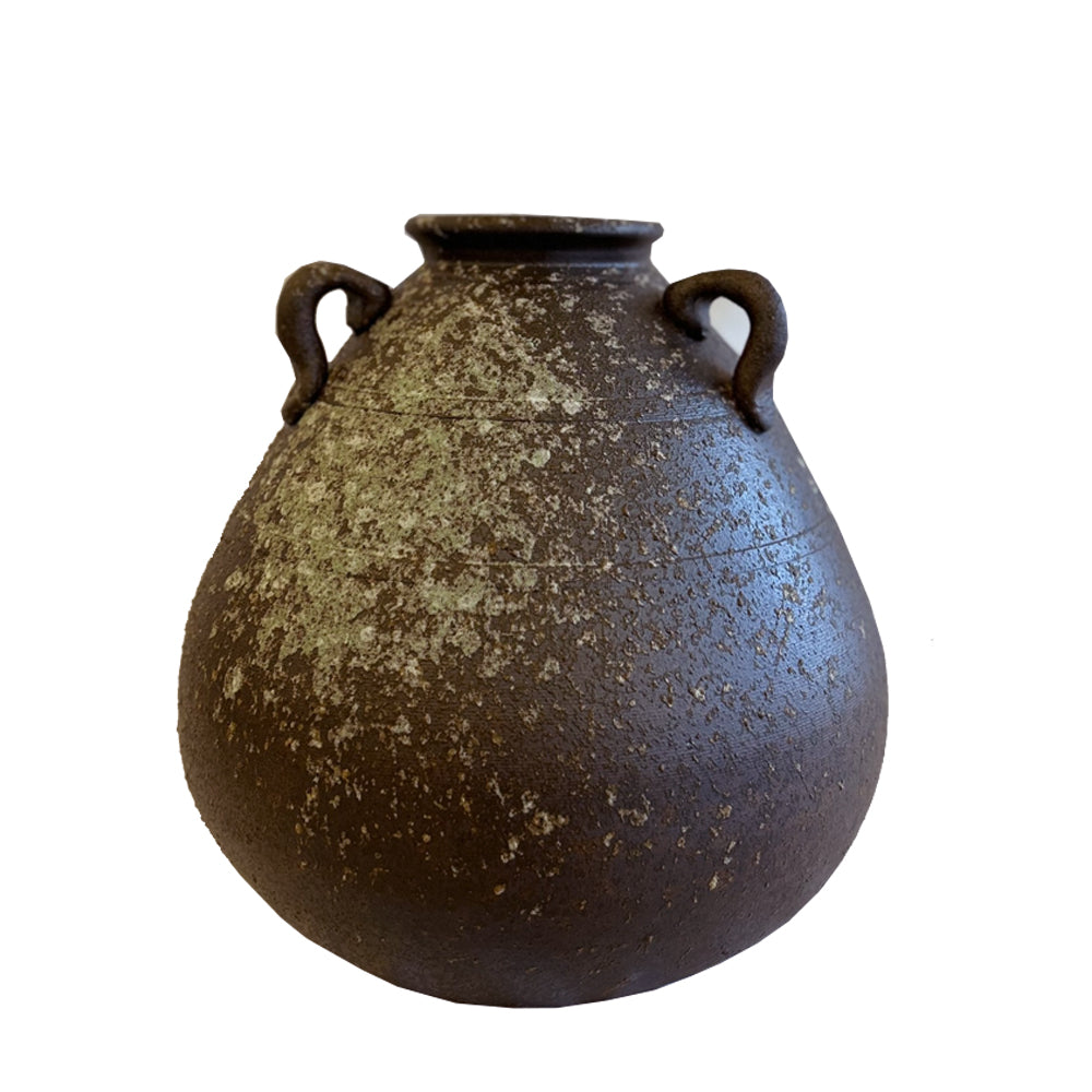 Distressed Ceramic Vase with Handle Detail 697384