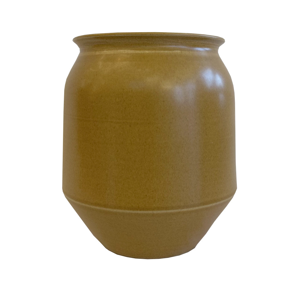 Distressed Ochre Ceramic Vase 698884