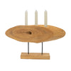 Teak Wood Abstract Sculpture with Base - Large 70637