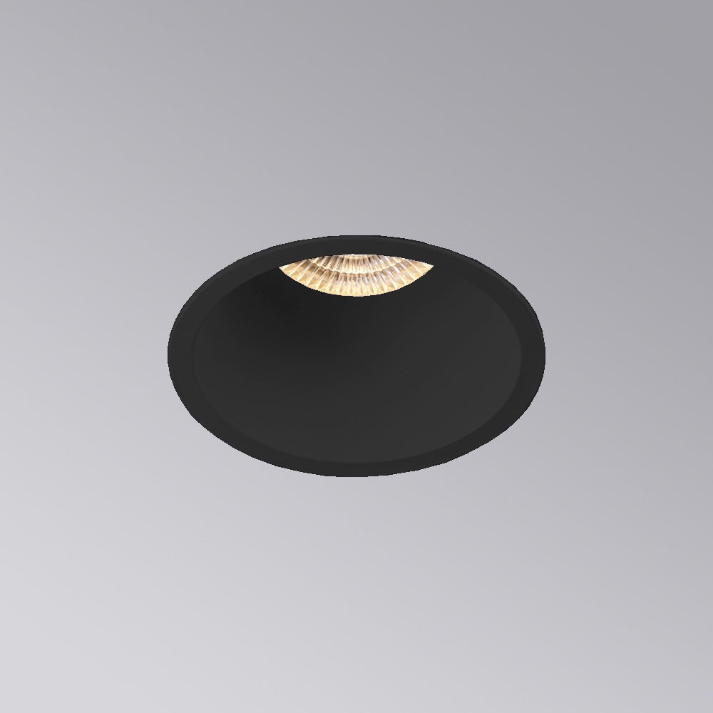 Fixed GU10 Holder Round Spotlight - Black ALDH0048-G-B