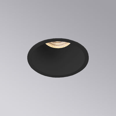 Fixed GU10 Holder Round Spotlight - Black ALDH0048-G-B