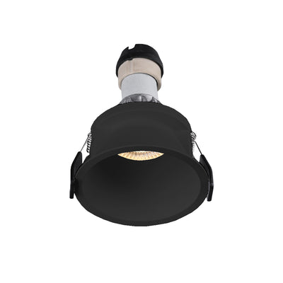 Fixed GU10 Holder Round Spotlight - Black ALDH0048-G-B