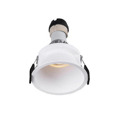 Fixed GU10 Holder Round Spotlight - White ALDH0048-G-W