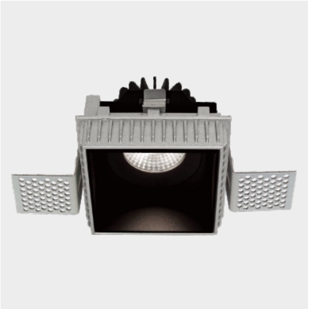 Fixed Trimless GU10 Holder Square Spotlight - Black ALDL0176-G-B