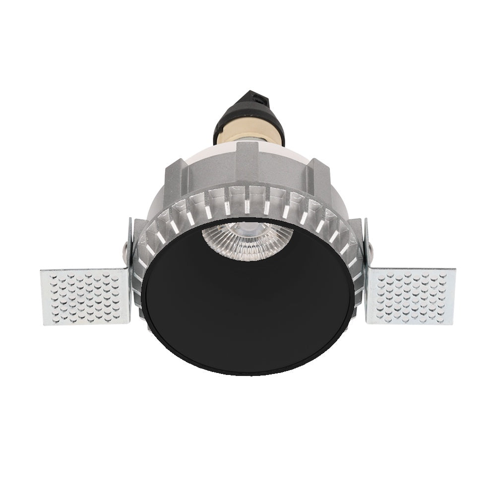 Fixed Trimless GU10 Holder Round Spotlight - Black ALDL0177-G-B