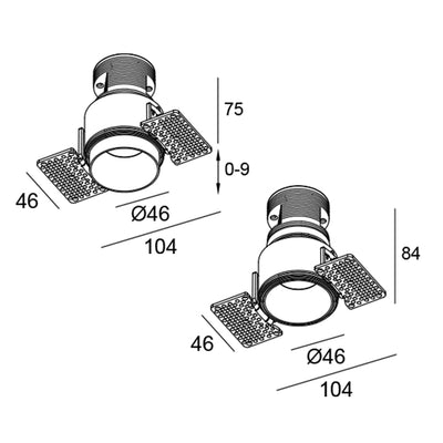 Trimless IP Rated Fixed COB LED Downlight - Black ALDL1232-B
