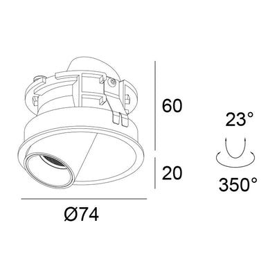 Adjustable LED Single Downlight  ALDL1577-W
