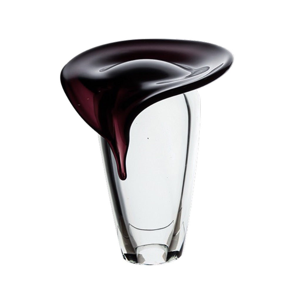 Clear & Deep Purple Glass Decorative Vase BJ24185096