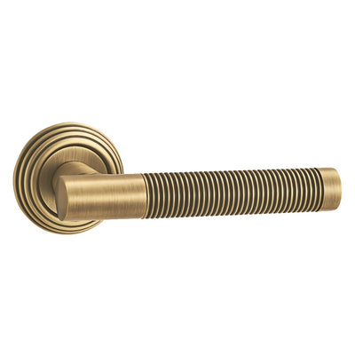 Maxton Door Handle with Key Lock - Antique Brass BR2202-2265-FBS-KL