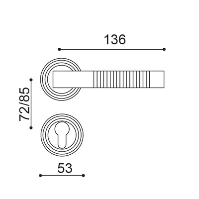 Maxton Door Handle with Thumbturn - Antique Brass BR2202-2265-FBS-TB
