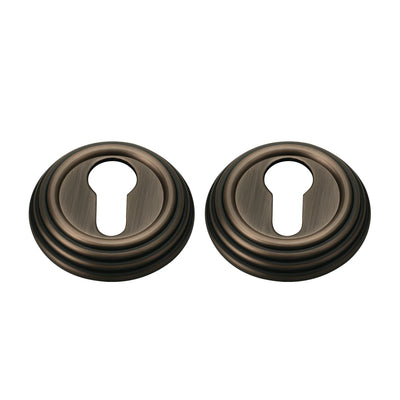 Raymond Door Handle with Key Lock - Antique Bronze BR2202-2336-TCF-KL