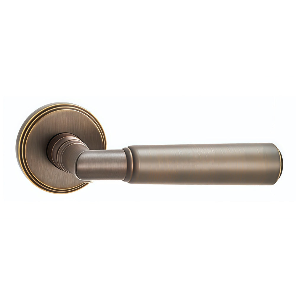 Fabio Door Handle with Key Lock - Antique Bronze BR3-2293-TCF-KL