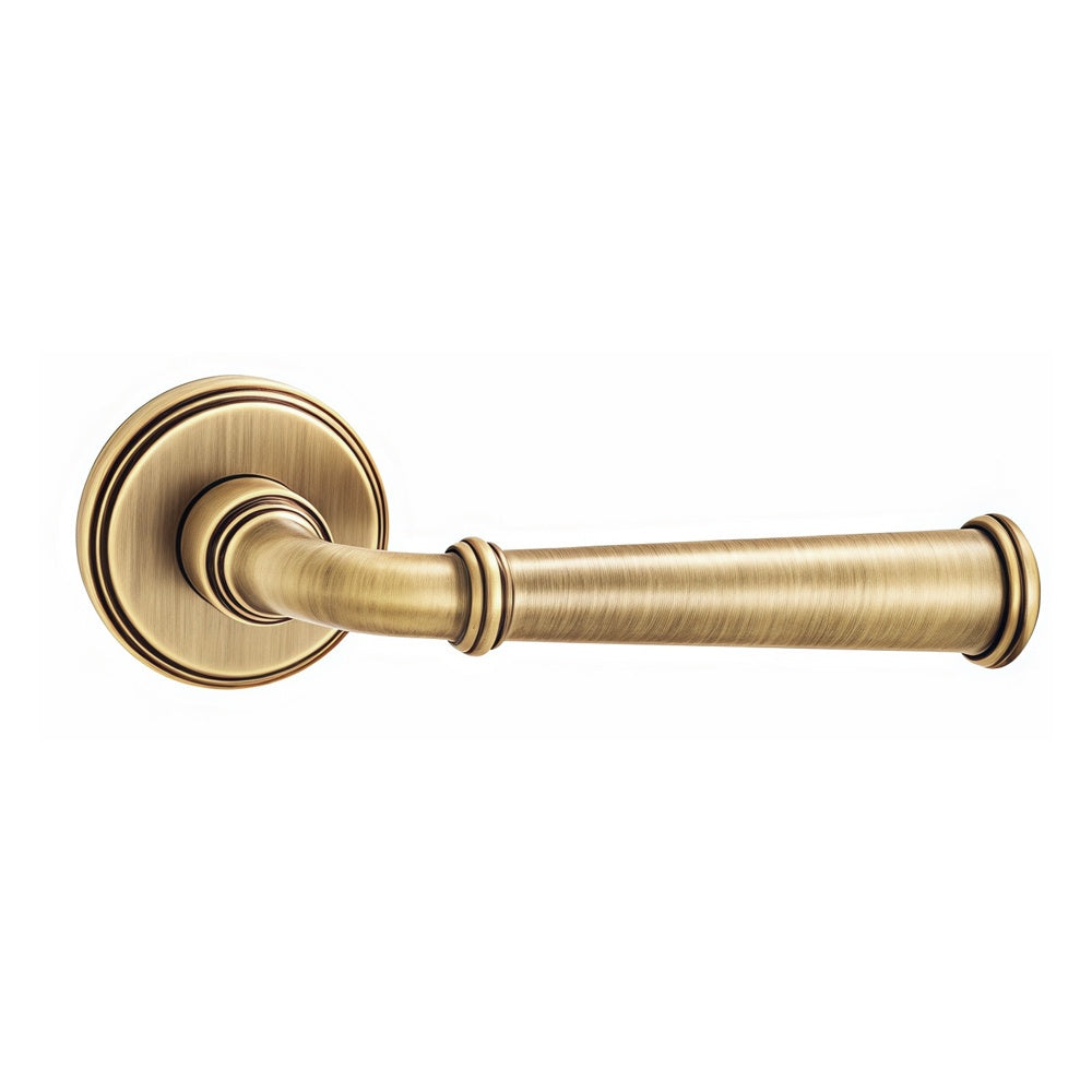 Céline Door Handle with Key Lock - Antique Brass BR3-2298-FBS-KL