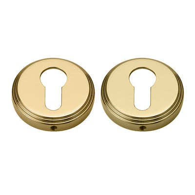 Céline Door Handle with Key Lock - Polished Gold BR3-2298-PVD-KL