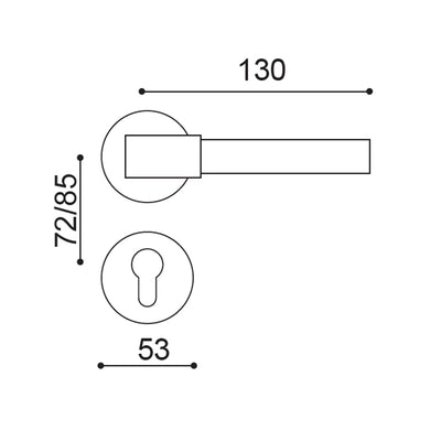 Gabriel Door Handle with Thumbturn - Matte Black BR3-2300-AH-TB