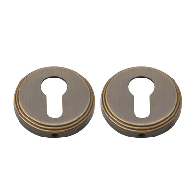 Brighton Door Handle with Key Lock - Antique Bronze BR3-2309B-TCF-KL