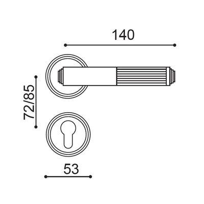Carmen Door Handle with Thumbturn - Antique Brass BR3-2332-FBS-TB
