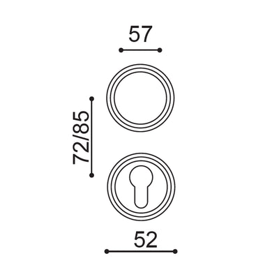 Cecile Door Knob with Key Lock - Antique Brass BR3-2337-FBS-KL