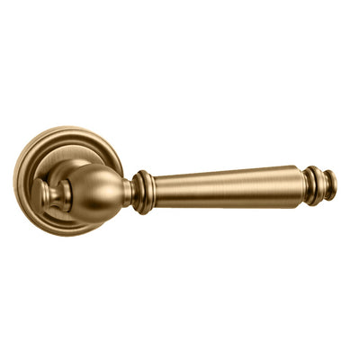 Yara Door Handle with Key Lock - Antique Brass BR5-122-FBS-KL