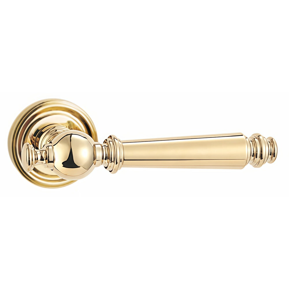 Yara Door Handle with Key Lock - Polished Gold BR5-122-PVD-KL