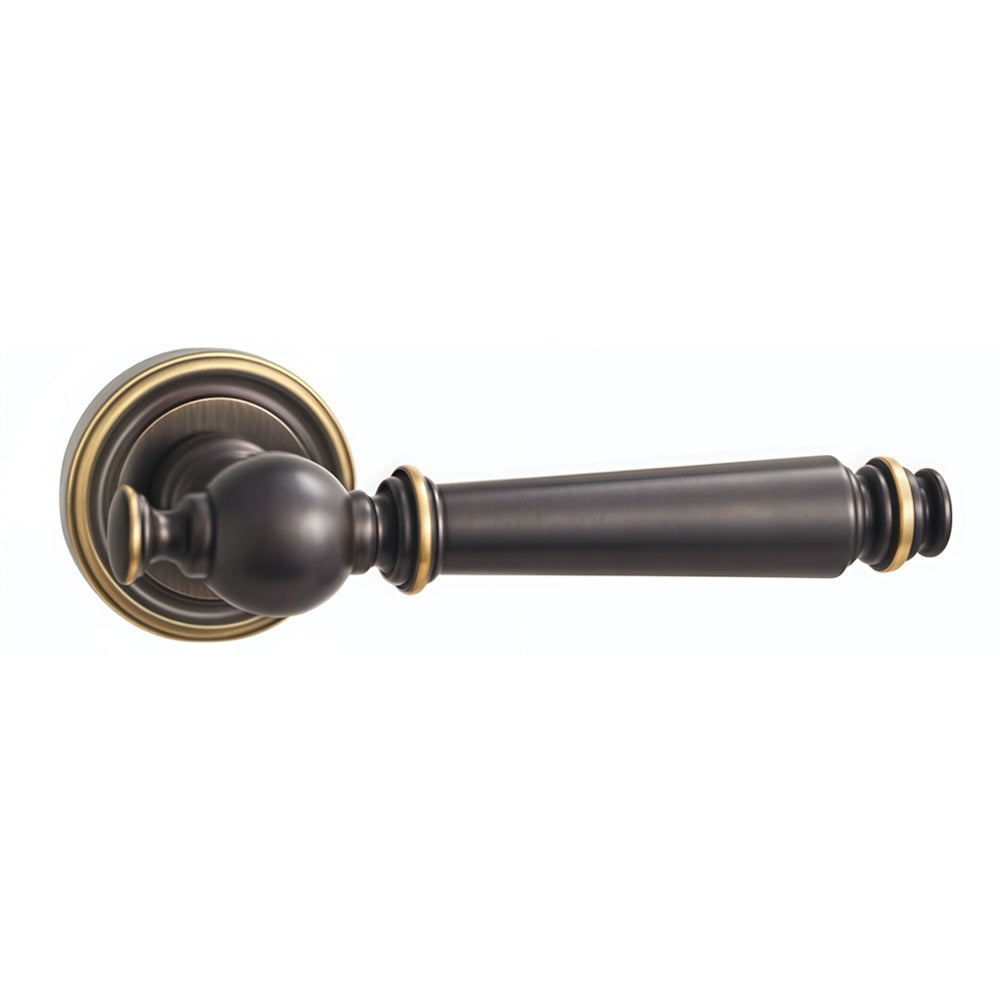 Yara Door Handle with Key Lock - Antique Bronze BR5-122-TCF-KL