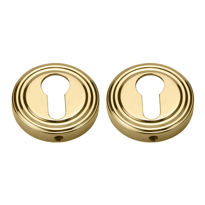 Louise Door Handle with Key Lock - Polished Gold BR5-123-PVD-KL