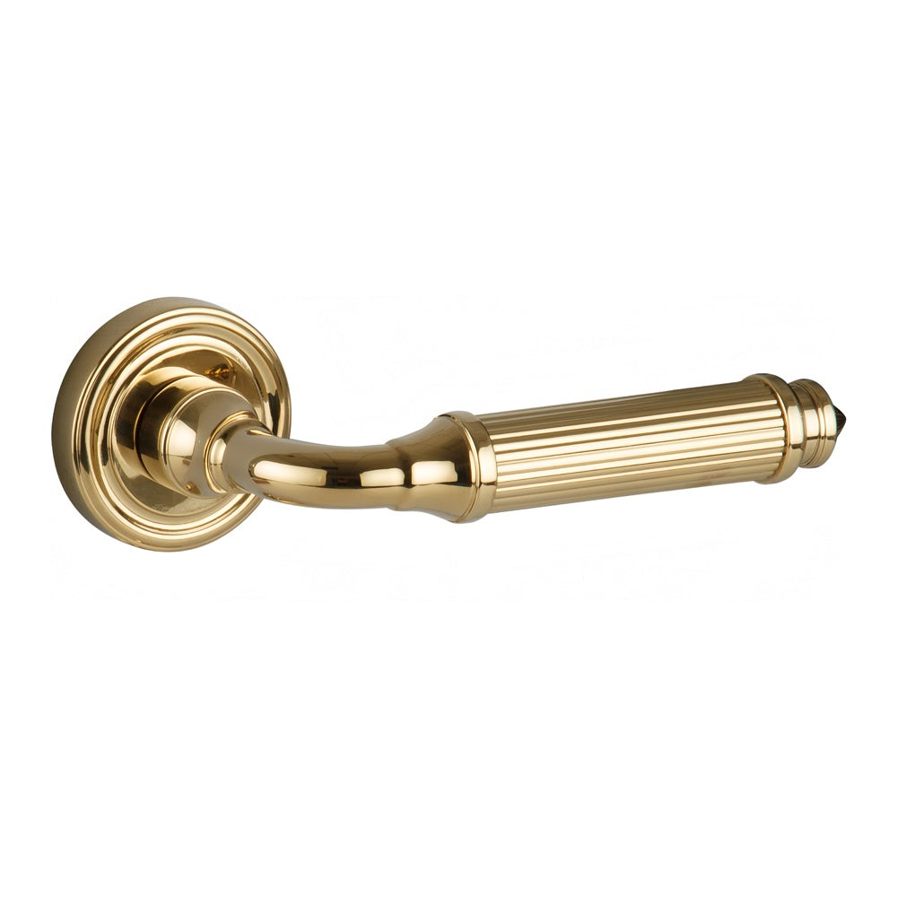 Bianca Door Handle with Key Lock - Polished Gold BR5-153-PVD-KL