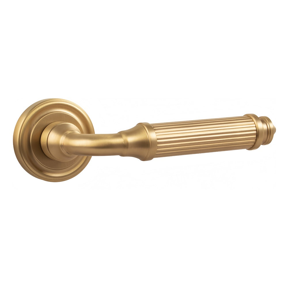 Bianca Door Handle with Key Lock - Brushed Gold BR5-153-YLS-KL