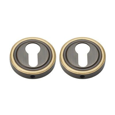 Colette Door Handle with Key Lock - Antique Bronze BR5-2308-TCF-KL