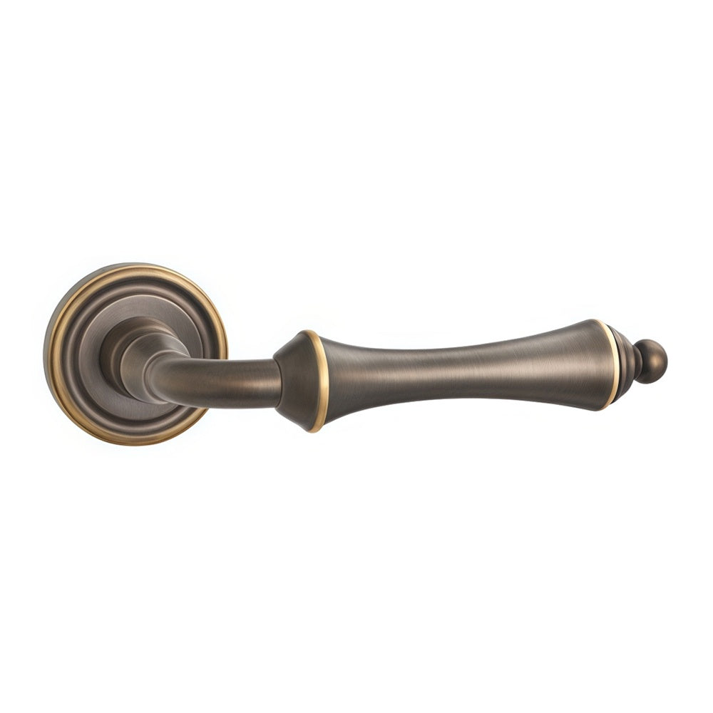 Antonio Door Handle with Key Lock - Antique Bronze BR5-2508-TCF-KL